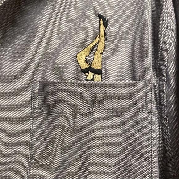 GREY DRESS SHIRT WITH EMBROIDERED LEGS - Picture 3 of 5